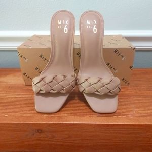 Mix No. 6 Elandra Heel Square Toe Sandal